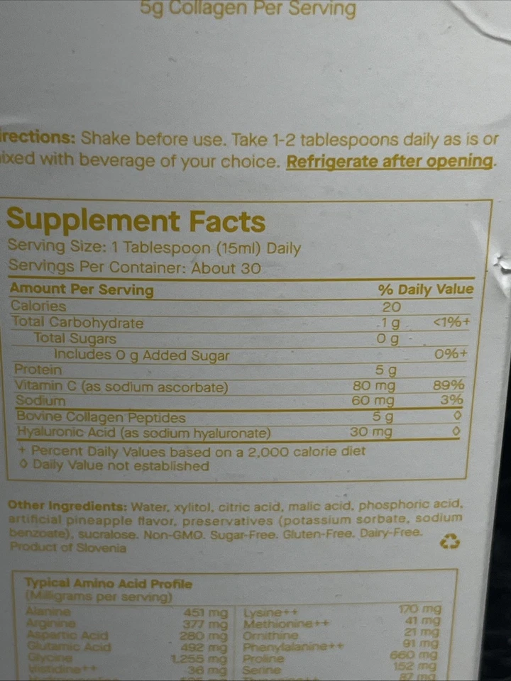 Spoiled.Child E27 Extra Liquid Collagen Pineapple Flavor new 15.2oz - Image 3 of 4