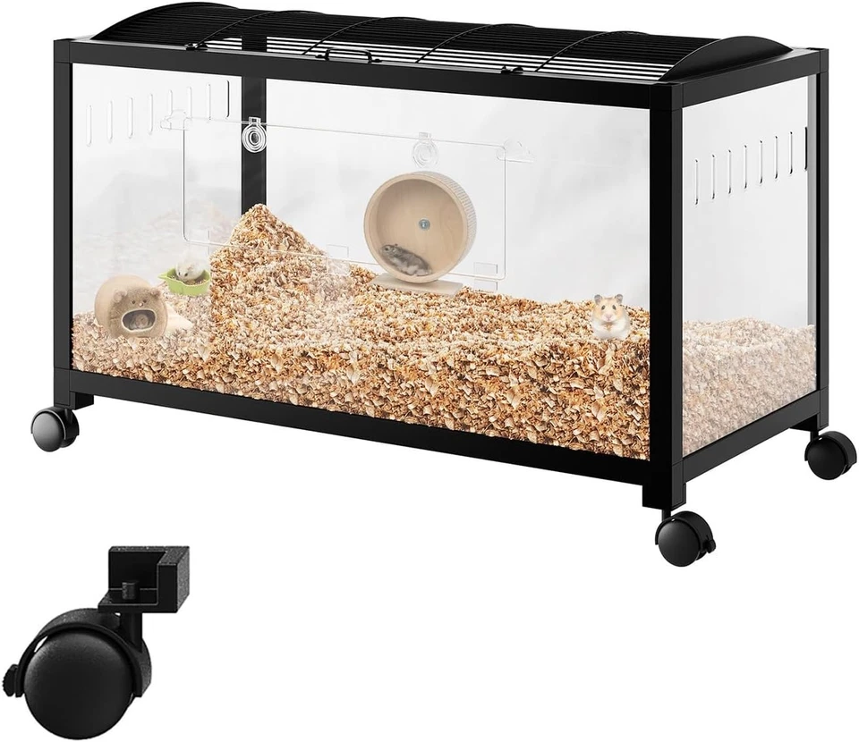 Jaula grande para hámster de 38" jaula para animales pequeños y hábitat casa para roedores mascotas con ruedas Foto 2 de 4