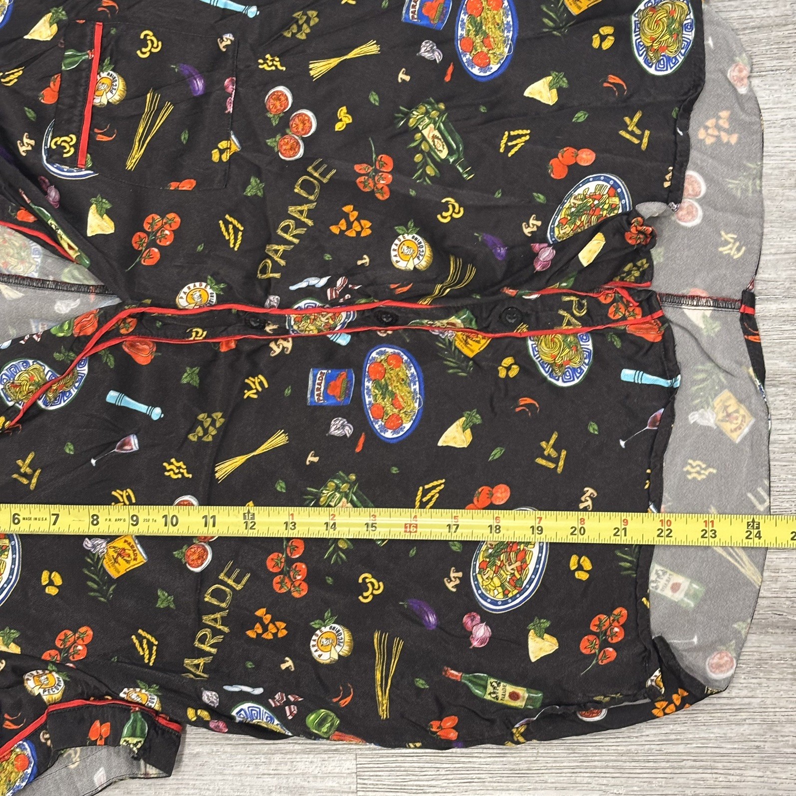 Parade women’s medium Italian dinner pajama shorts set Jammie’s unique sleepwear