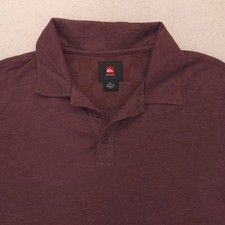 Quiksilver Casual Collared Short Sleeve Polo Shirt Mens Size Medium M Maroon