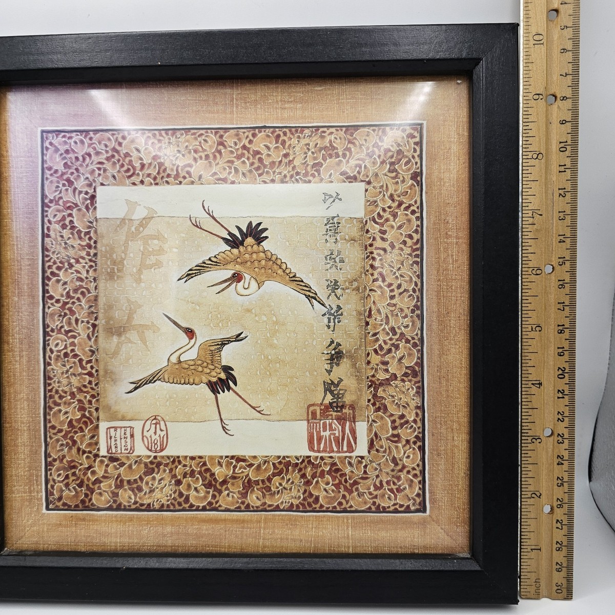 Japanese Cranes Framed 10