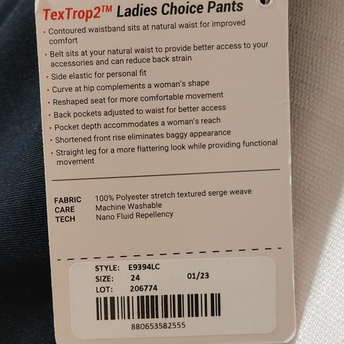 ElbecoTek3 Ladys Choice Pants Size 24 Designed For The Occupational Athlete NWT - Picture 16 of 17