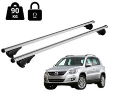BARRE PORTATUTTO PORTAPACCHI PER VW TIGUAN 2007-2011 CON CORRIMANO ANTIFURTO