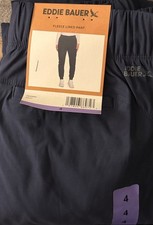 Eddie Bauer Women's Rainier Fleece Lined Jogger Pant Navy Size 4 UPF 50 NWT
