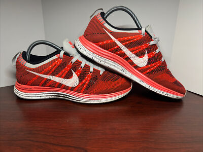 Nike Flyknit One+ Team Orange Red White 554888-611 Size Women's Sneakers 