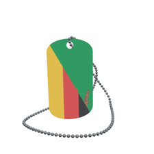 Dog Tag Flag Bunting Zambia Germany Dog Tag Aluminium 30 x 50mm