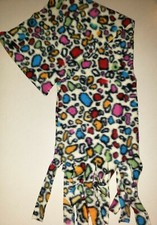 girls womens fleece WINTER SCARF colorful SPOTS 48 inch long ONE SIZE FITS MOST
