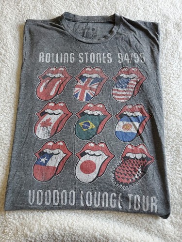T-shirt Vintage Rolling Stones Voodoo Lounge Tour 94-95 - Taille L - Marque Brockum - Occasion Très Bon état