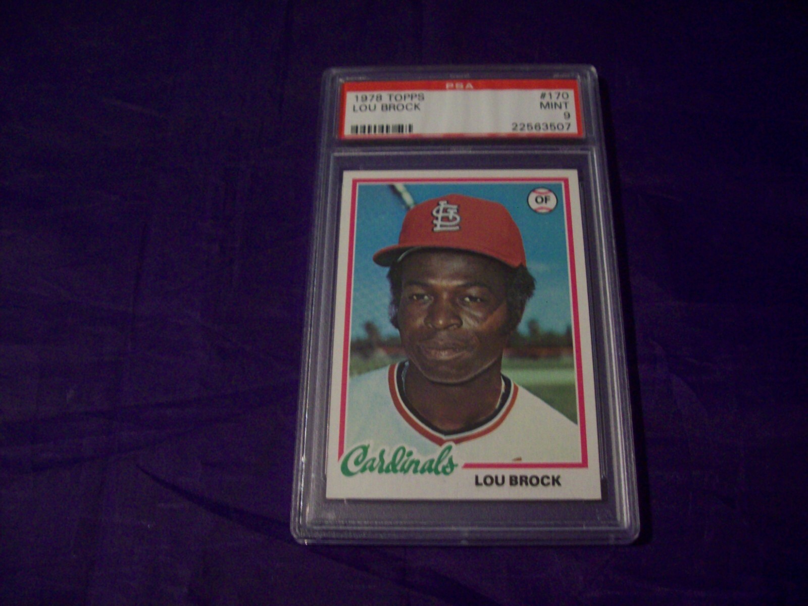 1978 TOPPS #170 LOU BROCK PSA 9