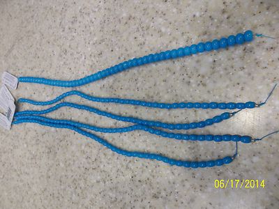 5 NWT Blue Moon Beads 5 Strands 12''(30cm) Glass Beads Turquoise  2 Sizes