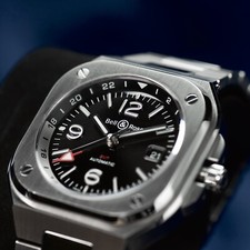 Tactical Bell & Ross BR05 GMT Black Set BR05G-BL-ST/SST $5500 MSRP 7