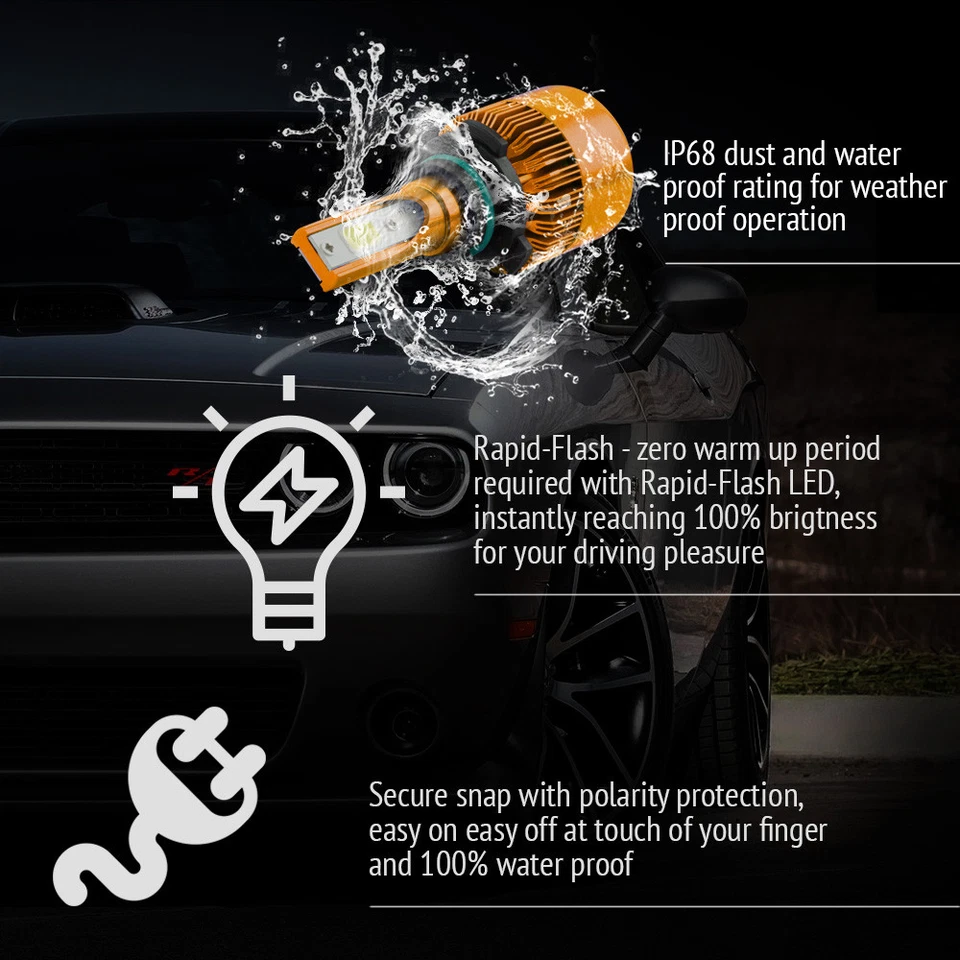 Kit faros LED HID XENTRONIC 9006 blanco para Chevrolet C3500 1990-2000 Foto 3 de 4