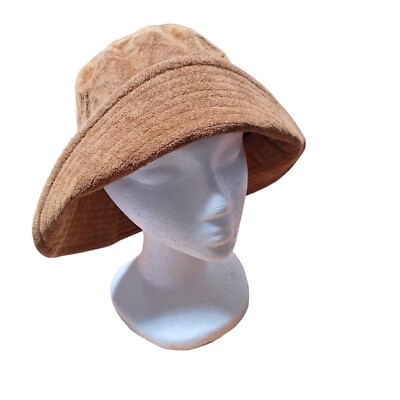 Suede Bucket Hat Unisex Packable Casual Brown Tan PigSuede  display picture 1