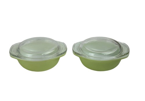 Vintage Pyrex 080 Lime Green 8oz Dish W/Lid Set Of TWO | eBay