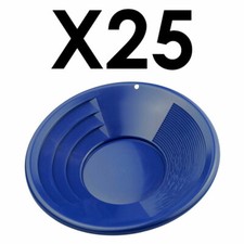 25 pack SE 12" PANNING GOLD PAN - BLUE