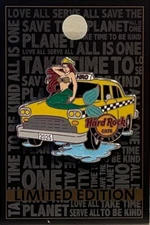 Hard Rock Cafe New York Mermaid Parade 2025 CZ Pin Yellow Taxi LE New