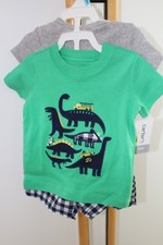Carter's Carter Boys NWT Size 6 Months Outfit  NWT NEW Dinosaurs Shorts Shirts