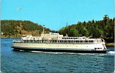 1967 MV Queen of Victoria Ferry British Columbia Canada Postcard Chrome Posted