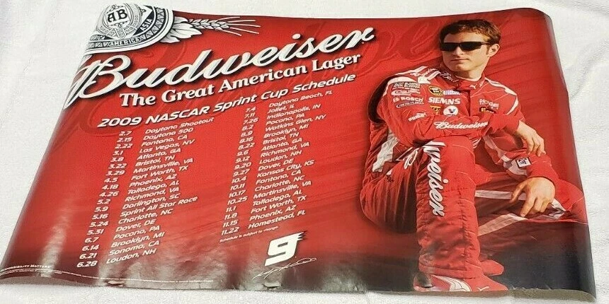 Budweiser #9 Kasey Kahne - 2009 Nascar Sprint Cup Schedule 27" X 19" Poster - Image 3 of 4