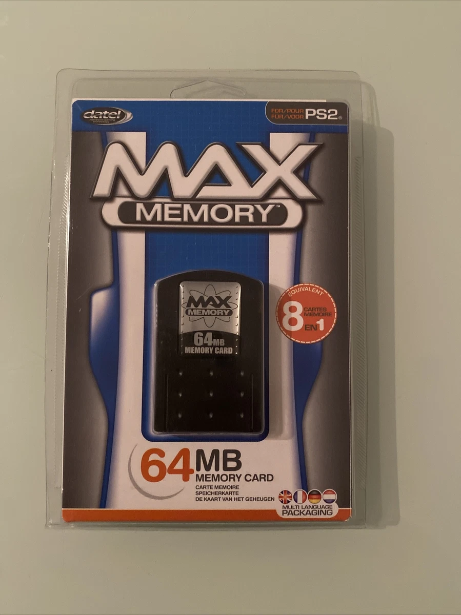 New Playstation 2 / ps2 / two slim memory card 64mb datel max