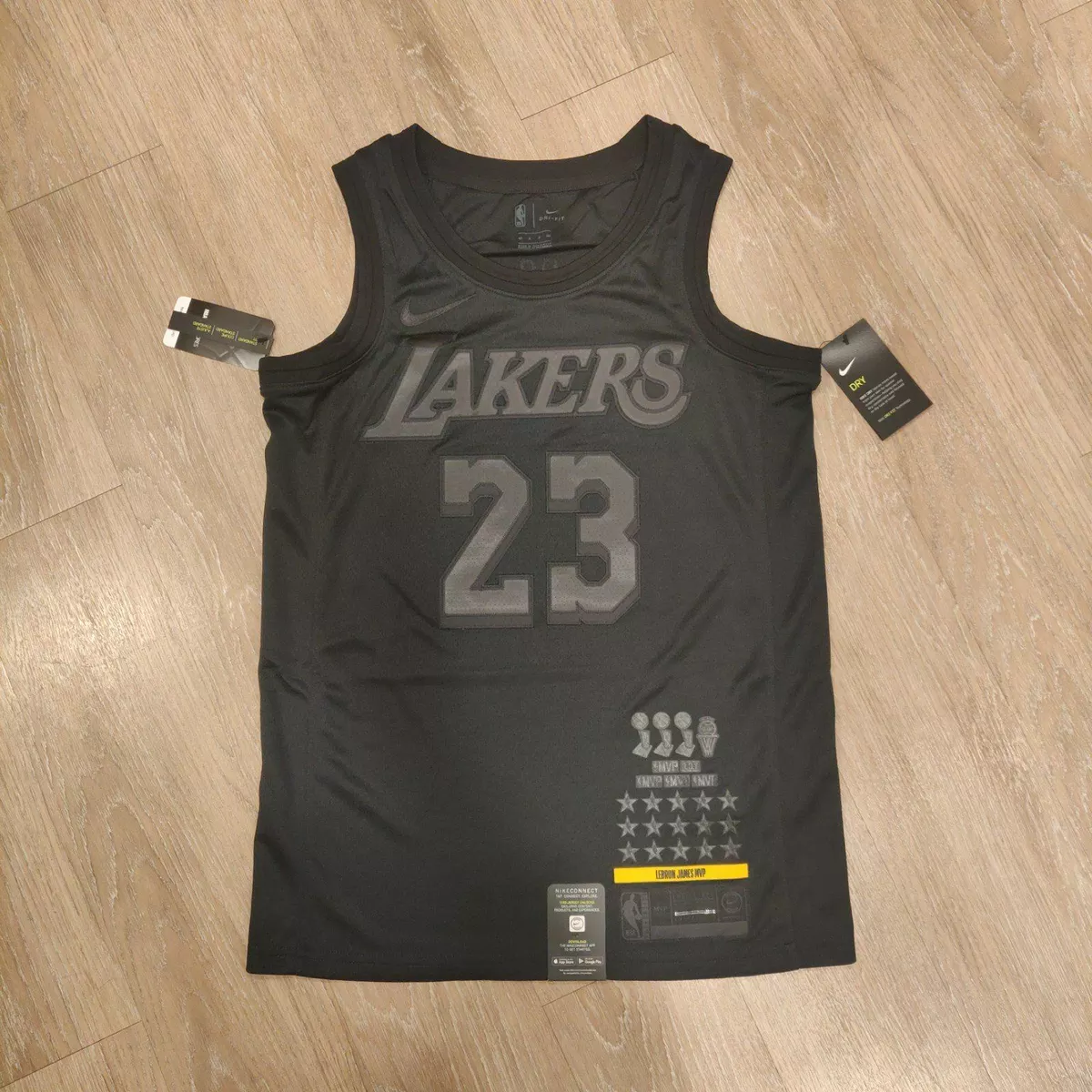 High Quality】Men's New Original NBA Los Angeles Lakers #6 LeBron James  Jersey MVP Edition Black Swingman Heat-pressed