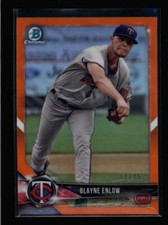 BLAYNE ENLOW 2018 BOWMAN CHROME #BDC-10 ORANGE REFRACTOR ROOKIE #12/25 AY5807