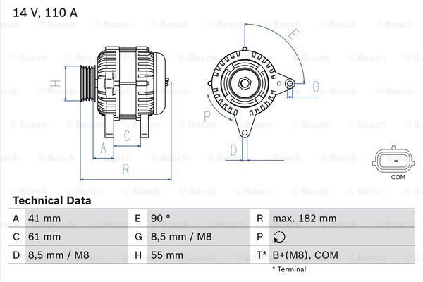 0 986 080 710 BOSCH Alternator for RENAULT