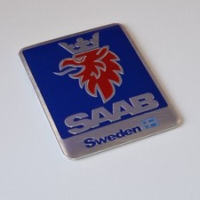 Saab Sweden Badge Emblem Decal Plaque Sticker Car Blue 93 9-3 95 9-5 900 9000