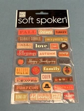 MAMBI Soft Spoken Dimensional FALL Word Strips 28 Pieces