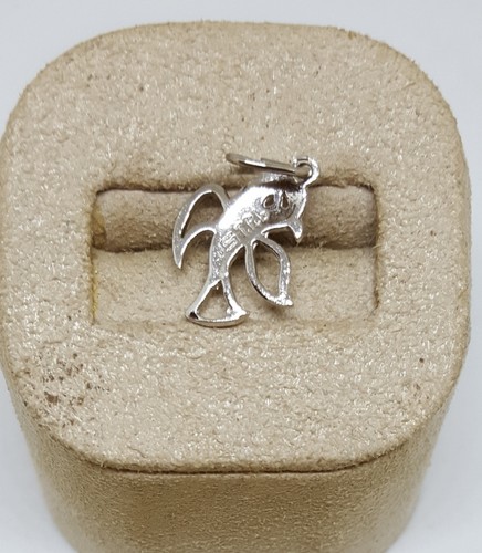 Vintage Estate Sterling Silver Bird Swallow Charm or Pendant ~ 5/8" - Picture 2 of 3