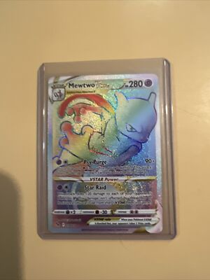 Pokemon TCG Mewtwo VSTAR 079/078 Rainbow Rare Pokemon Go Mint | eBay