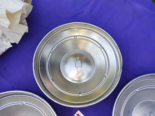 1968 69 70 Chevrolet dog dish hubcaps Camaro Nova Chevelle Set of 4 NICE - Picture 14 of 19