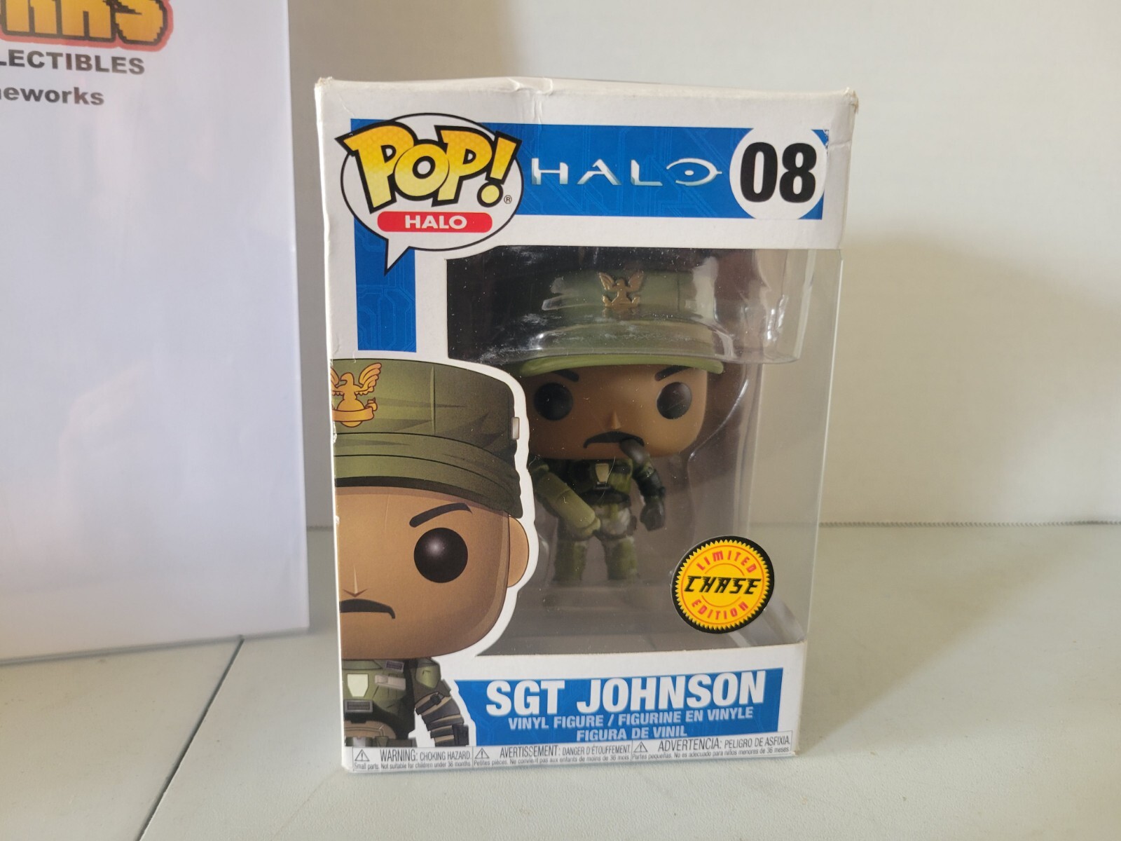 En Oferta Funko Pop! Halo 08 Sgt. Johnson (W/ Cigar) (Chase) Box Damage