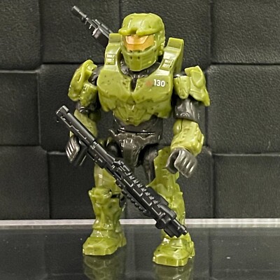 HALO MEGA BLOKS CONSTRUX UNSC GREEN SPARTAN ALICE-130 DPJ94 KODIAK SIEGE CANNON