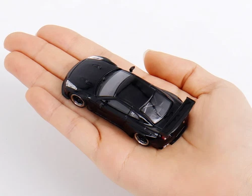 Modell Diecast Sammelauto 1:64 flammig schwarz JDM GTR R35 Pandem Sport - Bild 9 von 11