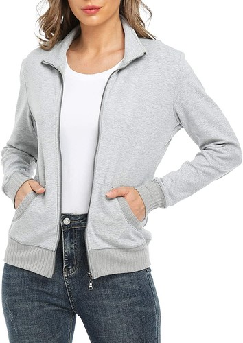 Sweatshirt Jacket Stand Collar 