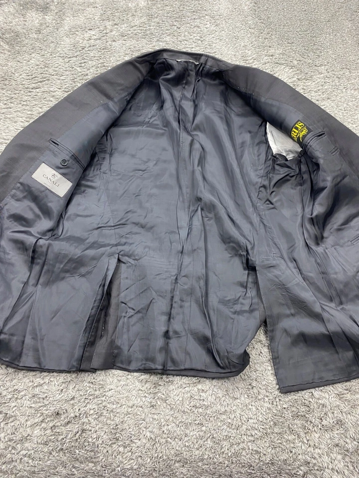 Blazer Canali Hombres 52R EU 44R EE. UU. Gris Lana Abrigo Deportivo Chaqueta de Carrera Hecho en Italia Foto 3 de 4