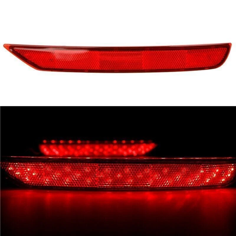 Luz de freno de parada trasera reflector parachoques trasero LED lente roja para 09+ Subaru Forester Foto 3 de 4