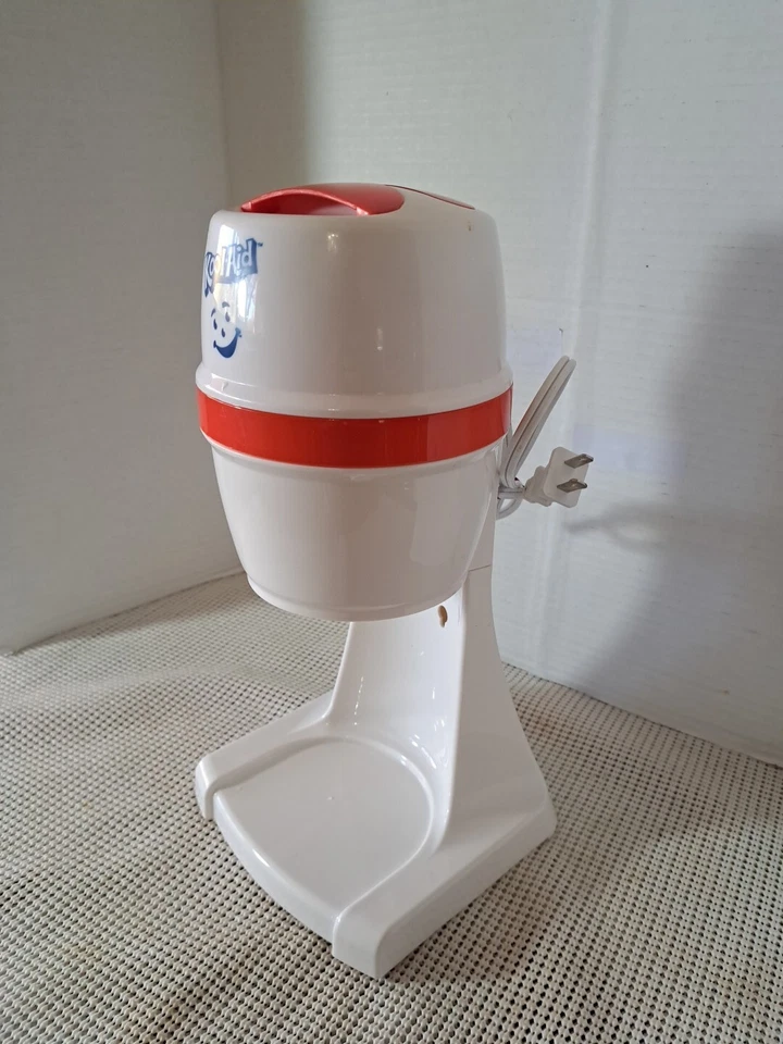 Cono de nieve eléctrico Kool-Aid cuchillas de acero inoxidable rojo y blanco sin taza Foto 3 de 4