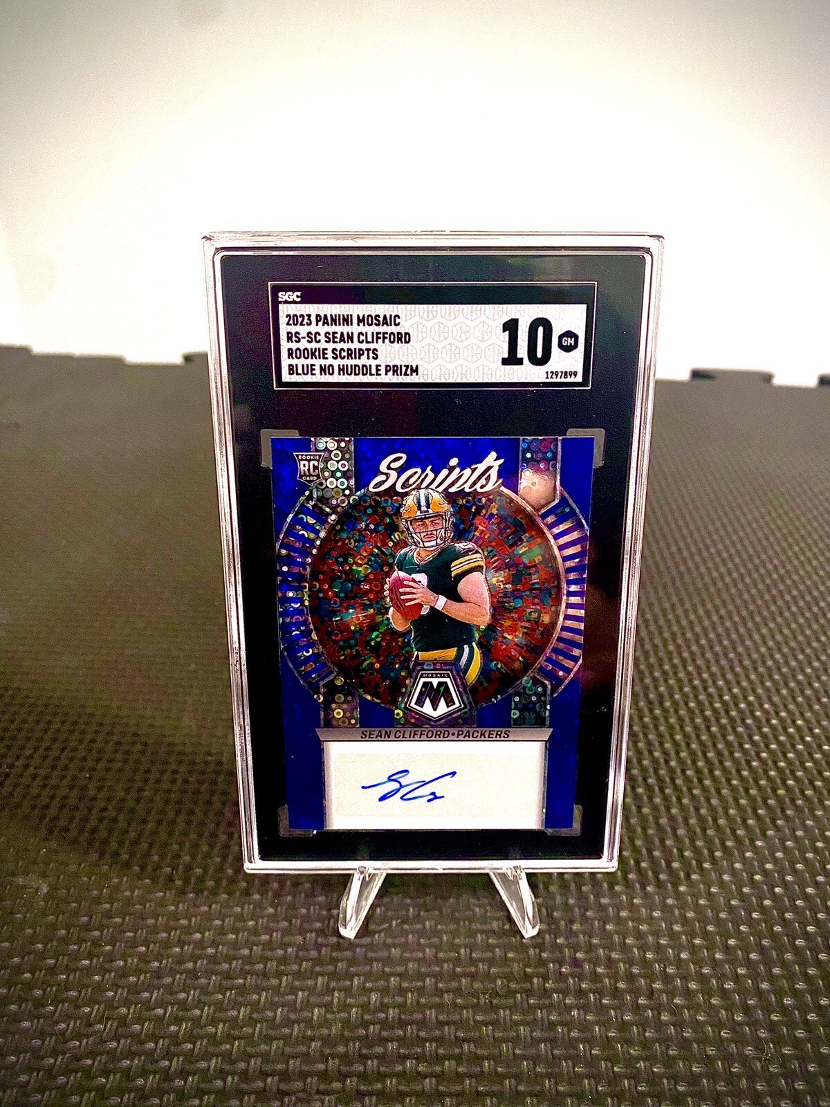 Sean Clifford Panini Mosaic Rookie Scripts #RSSC No Huddle Gold