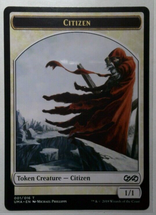 MTG Citizen Token 001/016 - Collectible Game Card  