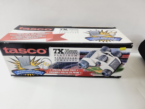 TASCO 7x35mm Platinum Porro Prism Binocular w/Bonus Stadium Seat & AMFM Receiver - Picture 2 of 7