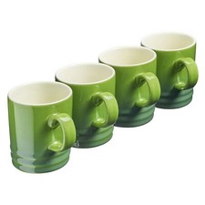 Colourful Stoneware Mugs Set of 4 Tea Coffee Drinking Cups 350ml in 10 Colours