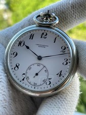 ZENITH CHRONOMETRE POCKET WATCH MANUAL PORCELAIN DIAL MENS SWISS MADE RUNNING