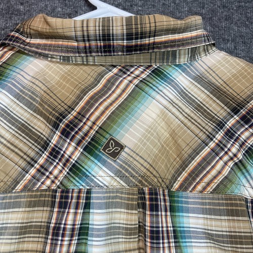 PRANA Shirt Adult Extra Large Plaid Short Sleeve Button Up Casual Outdoor Mens. - Picture 11 of 13
