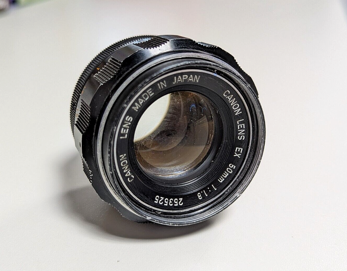Canon純正 50mm F1.8 標準レンズ 美品 a4672 Vintage Canon Lens EX 50mm 1:1.8 Made In Japan 1972 Standard