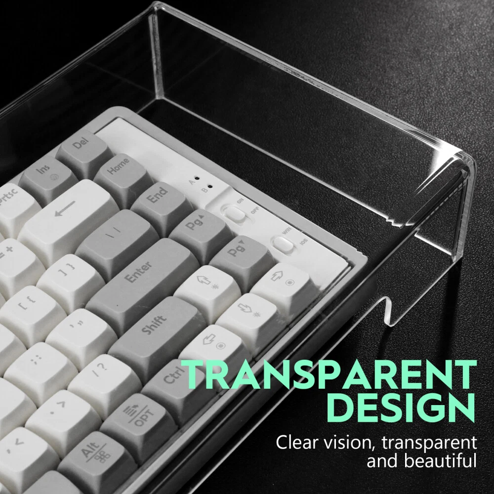 Screen Keyboard Dust Cover with Monitor Stand for Office Turntable Use