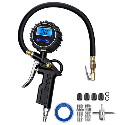 #ad Digital Tire Pressure Gauge 250PSI Inflator Air Chuck Quick Connect for CarSUV $24.99