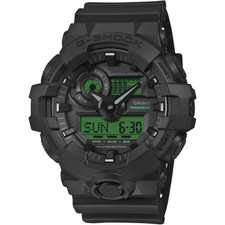 Casio Men's Watch G-Shock Black and Green Analog-Digital Dial Strap GA-700BEG-1A