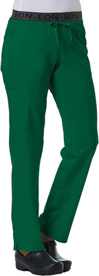 Maevn EON 7348 Elastic Waist Cargo Scrubs Pants sz L Pockets Straight Leg Green